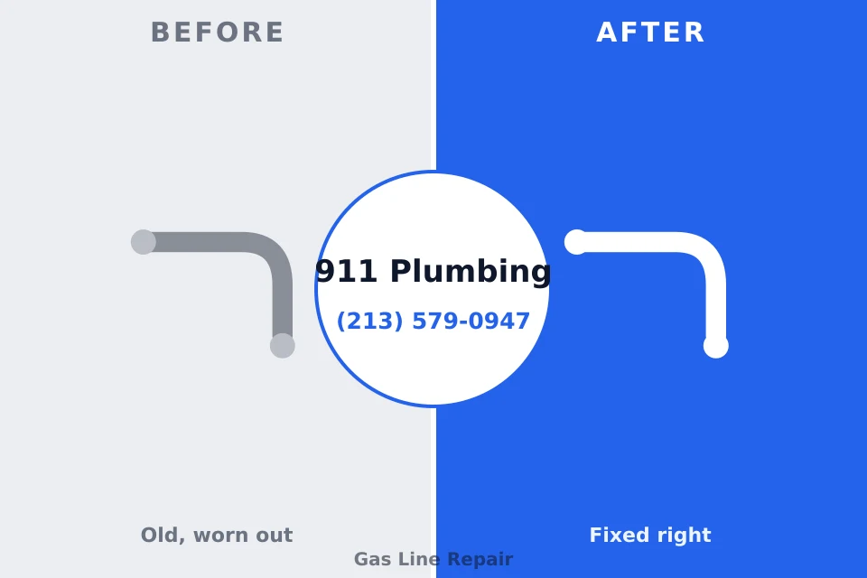 Before and after: plumbing repair Glen Rock, PA